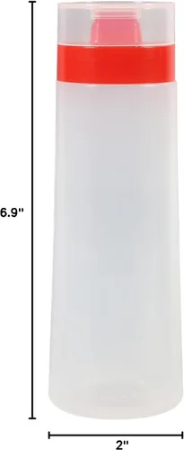 Miniatura 10 de AYNEFY Botellas de condimento de plástico de 10.1 fl oz, 4 agujeros, ketchup, mermelada, mayonesa, aceite de oliva, vinagre, cocina y manualidades