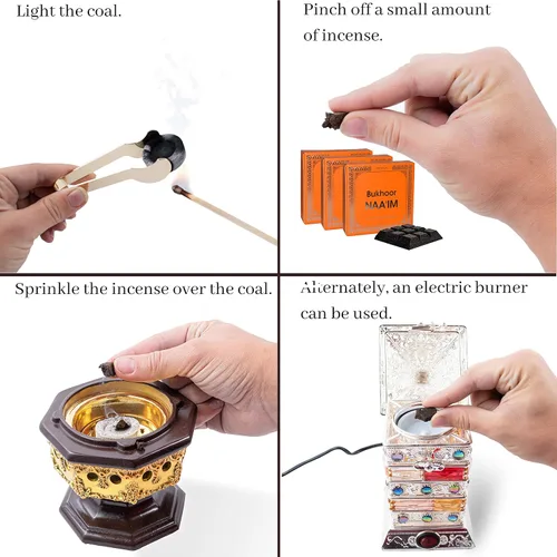 Miniatura 3 de ARABIYAT Oud Bakhoor Naaim Best árabe - Ladrillos de incienso árabe Bukhoor Exótico aroma oriental amaderado y almizclado perfecto para oración