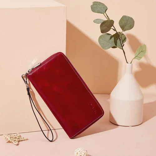 Miniatura 9 de BOSTANTEN - Bolsos de piel para mujer, con cierre RFID, cierre de cremallera, tarjetero para teléfono