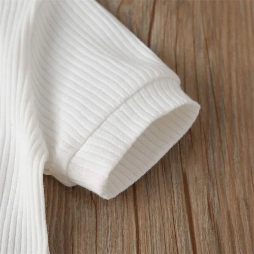 Miniatura 129 de Mameluco unisex de manga corta para bebé recién nacido, con botones, de una pieza, ropa de color sólido