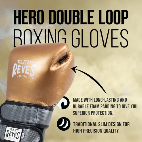 Miniatura 3 de CLETO REYES Hero - Guantes de boxeo con doble correa de velcro para entrenamiento, combate y sacos de boxeo pesados