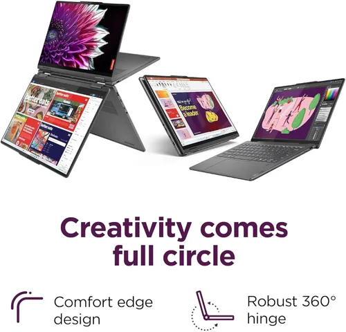 Miniatura 6 de Lenovo Yoga 7i 2 en 1, computadora portátil, pantalla táctil FHD+ 2K de 16 pulgadas, Intel Core Ultra 7 155U de 12 núcleos, LPDDR5X 16 GB, SSD 1 TB