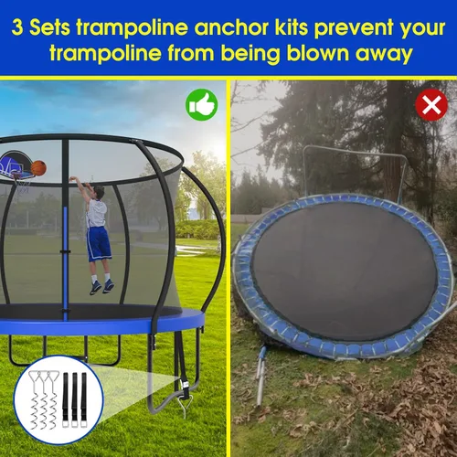 Miniatura 6 de SKYUP 2026 Upgraded 8 10 12 14 15 16FT 1500lbs Tranpoline for Kids and Adults, Recreational Tranpoline with Basketball Hoop, ASTM Approved