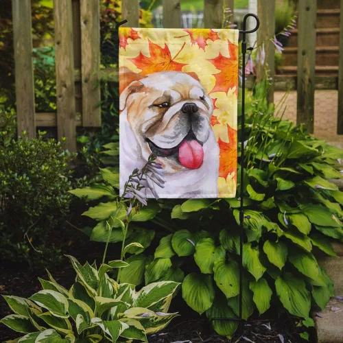 Miniatura 2 de Caroline's Treasures BB9900GF - Bandera de jardín de otoño de bulldog inglés, bandera amarilla para buzón, bandera decorativa para patio