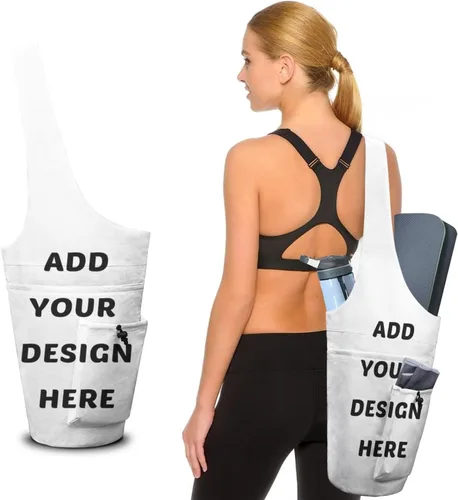 Miniatura 18 de Bolsa para Esterilla de Yoga - Bolsa Transportadora Tipo Tote Larga de Gran Apertura para Esterilla de Yoga con Bolsillo Impermeable con Cremallera
