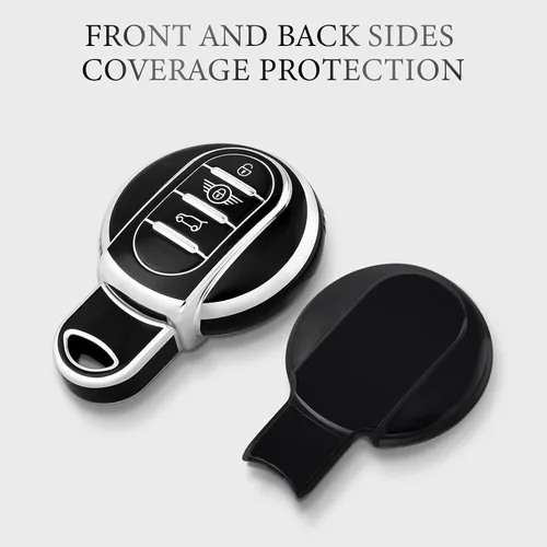 Miniatura 6 de OFFCURVE Funda para llavero BMW Mini, compatible con BMW Mini Cooper S D SD F56 F55 F54 F57 F60 R55 R55 R56 R57 R58 R59 R60 S Roadster Smart Key Fob