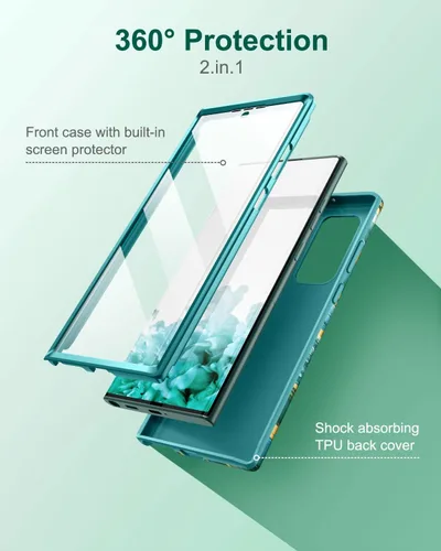 Miniatura 3 de SURITCH Funda para Samsung Galaxy S22 Ultra, Protector de Pantalla Integrado para Funda Samsung S22 Ultra 5G Protección de Cuerpo Completo