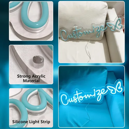 Miniatura 7 de Letreros de neón personalizados, letrero de nombre de neón para decoración de pared, letrero LED personalizado, luces de neón personalizadas