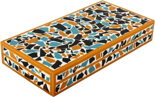 Miniatura 52 de Handicrafts Home Caja de recuerdo decorativa de 8 x 5 – Pequeña caja organizadora con tapa, almacenamiento decorativo Boho, caja de memoria retro