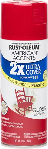 Miniatura 5 de Rust Oleum 280718 American Accents Ultra Cover 2X - Pintura en aerosol, color blanco brillante, 12 onzas Blanco satinado