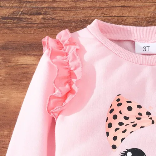 Miniatura 5 de Zarmfly Conjunto de 2 piezas para niñas pequeñas, sudadera de manga larga + leggings de leopardo, ropa de invierno de 2 a 10 años