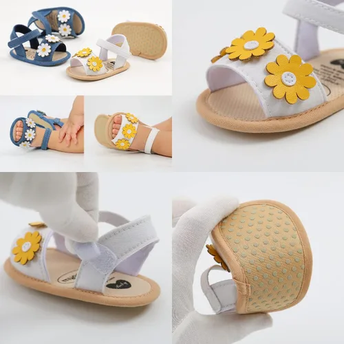 Miniatura 5 de Ohwawadi Sandalias para bebés niños y niñas, suela suave, vestido de boda, zapatos planos, sandalias de playa, zapatos de cuna para recién nacidos
