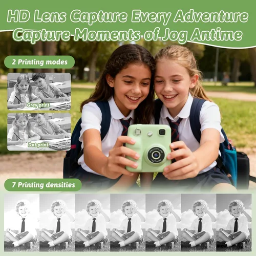 Miniatura 5 de Cámara a color para niños, impresión instantánea, cámara instantánea con papel fotográfico de 4 colores, video HD de 1080P y cámaras digitales