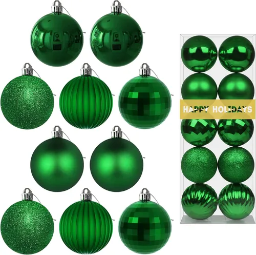 Miniatura 112 de Bolas de Navidad Grandes de 3.2" en Azul Bebé - Adornos para Árbol de Navidad, Bolas Colgantes Inastillables para Cumpleaños, Halloween, Boda