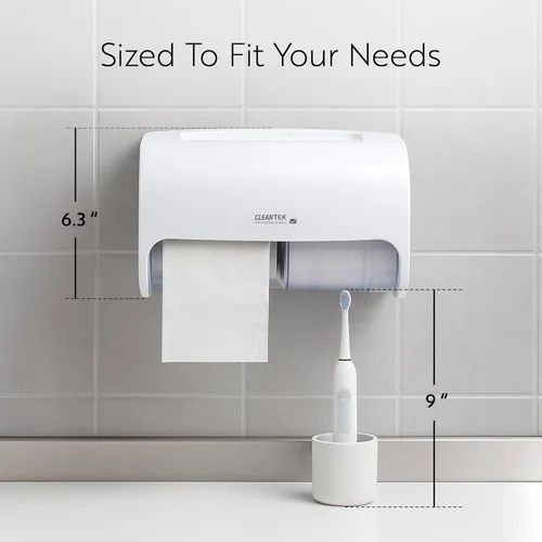 Miniatura 2 de Restaurantware Clean Tek Professional - Dispensador de papel higiénico comercial de 10.4 x 6.3 x 6.3 pulgadas, 1 dispensador de papel higiénico
