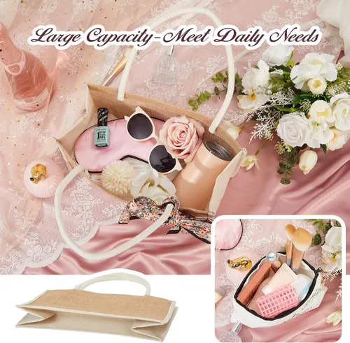 Miniatura 6 de Flycalf Bolsas de mano de boda personalizadas, regalos para dama de honor, verano, playa, niñas, viaje, despedida de soltera, reutilizable, bolsa