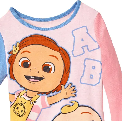 Miniatura 3 de CoComelon Conjunto de pijama de 4 piezas para niña, ropa de dormir