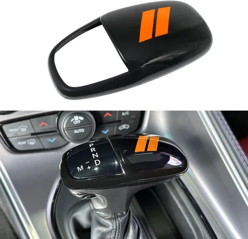Miniatura 10 de Cubierta de cabeza de perilla de cambio de marcha para accesorios Dodge Charger 2015-2023 Challenger 2015-2024 Durango 2016-2026, inserción
