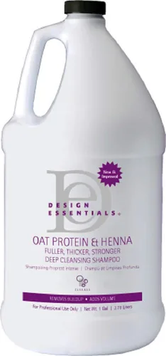 Miniatura 4 de Design Essentials Champú de limpieza profunda de proteína de avena y henna para cabello relajado y natural, aclara, fortalece y da volumen al