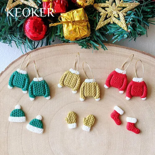 Miniatura 6 de Keoker Hoja de textura de arcilla polimérica para Navidad, tapete de textura de arcilla navideña para hacer aretes, joyas, herramientas de aretes
