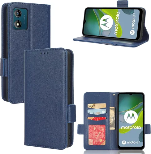 Miniatura 85 de Funda de piel sintética compatible con Motorola Moto E22 4G, funda de piel sintética compatible con Motorola Moto E22i 4G, color negro
