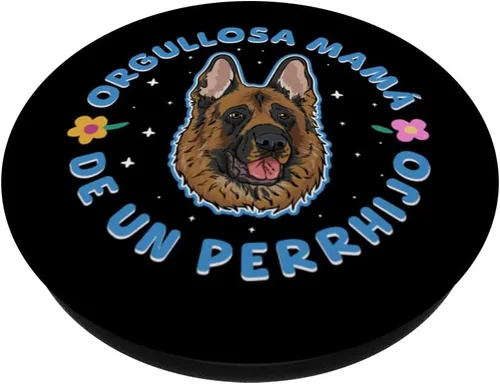 Miniatura 2 de Orgullosa mamá de un perrhijo. Versión Pastor Alemán PopSockets Adhesive PopGrip
