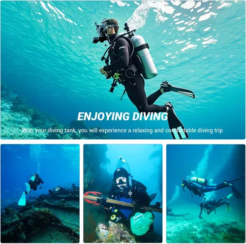 Miniatura 7 de Máscara de buceo de cara completa, soporte de buceo y esnórquel, máscara de esnórquel de cara completa, máscara de buceo ajustable con soporte