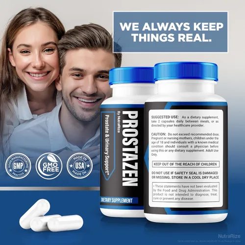 Miniatura 8 de NutraRize Paquete de 2 cápsulas de prostazen, píldoras oficiales de prostazen para apoyar la salud de la próstata, Prostazen Plus Premium Formula