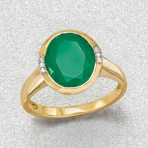 Miniatura 4 de Ross-Simons 3.00 Carat Emerald Ring With Diamond Accents in 14kt Yellow Gold