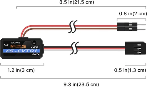 Miniatura 4 de FlySky FS-CVT01 - Módulo de sensor de batería de recolección de voltaje para caja de receptor Flysky iA6B iA10 PL18 NV14 FrG4 Noble NB4 i10 i8 i6s