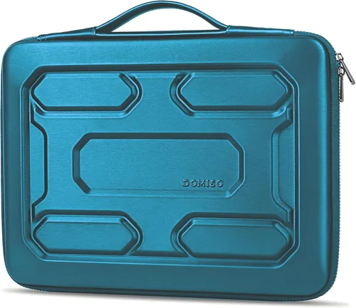 Miniatura 18 de DOMISO Funda para laptop de 13.3 pulgadas con asa, bolsa para computadora a prueba de golpes, funda protectora impermeable EVA para portátiles