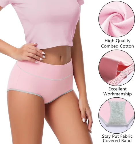 Miniatura 3 de Migbean Ropa interior de cintura alta para mujer, ropa interior para mujer, bragas para mujer, ropa interior de talla grande para mujer, bragas