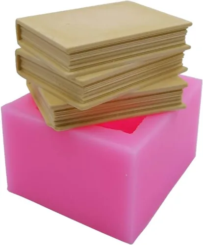 Miniatura 14 de Molde de jabón de silicona de dos libros, moldes de cera de vela hechos a mano, molde de silicona para pastel de mousse de chocolate, gelatina