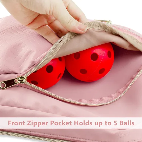 Miniatura 5 de Bolsa de pickleball para mujer - Bolsa de paleta con diseño de patente Rosa