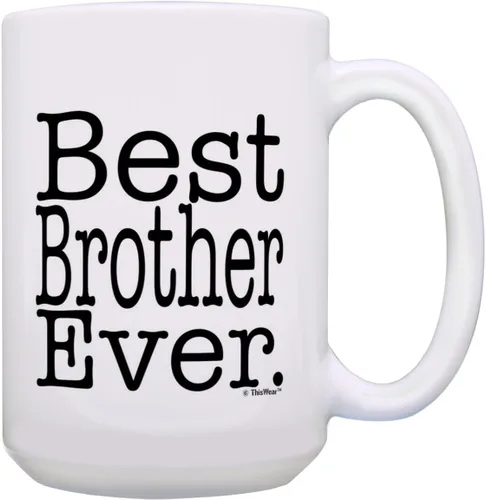 Miniatura 7 de Regalo para hermano Best Brother Ever Regalo de cumpleaños para hermanos Regalo de café, taza de té, color blanco