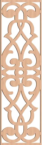 Miniatura 45 de 9 3/8"W x 24 3/8"H x 1/4"T Bellaire Decorativos Paneles de pared de madera calado, abedul