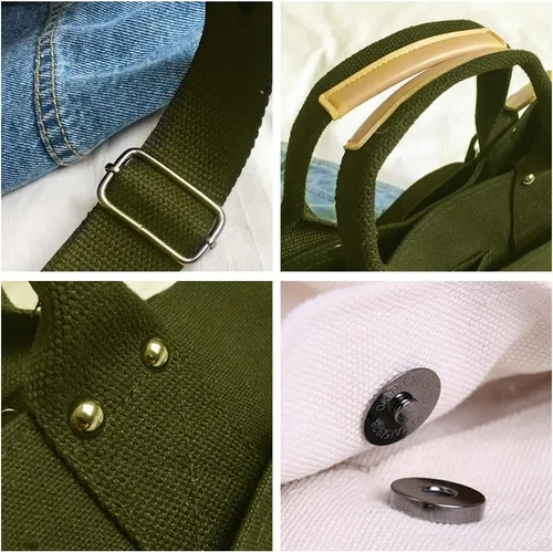 Miniatura 4 de Valleycomfy Bolsas de lona para mujer, bolsos de hombro grandes, bolsos de mano, monedero, carteras, múltiples bolsillos, bolsas de trabajo casuales