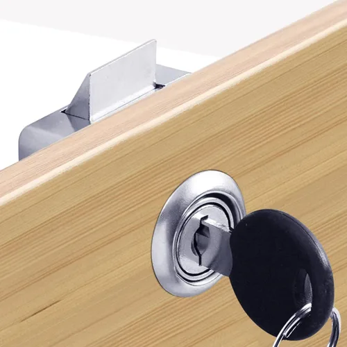 Miniatura 2 de Cajón de lengüeta de bloqueo automático, cajón y broca para muebles, cerradura de escaparate, diámetro de perforación: 3/4 pulgadas/0.748 in