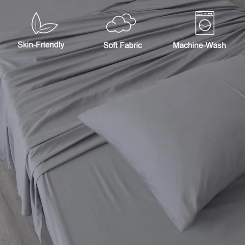 Miniatura 2 de SPRINGSPIRIT Juego de sábanas para sofá cama tamaño Queen, juego de sábanas de 4 piezas con bolsillos de hasta 8 pulgadas de profundidad, sábanas