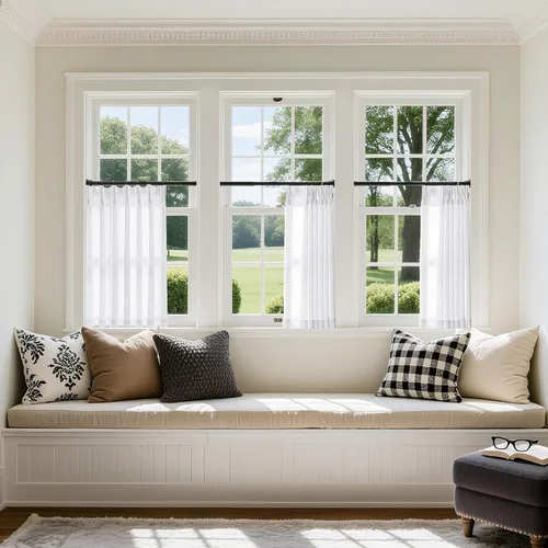 Miniatura 138 de Cortinas de lino natural con pliegues fruncidos de 120 pulgadas de largo para sala de estar, cortinas plisadas con ganchos y lengüeta trasera
