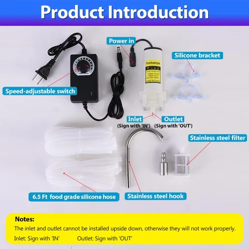 Miniatura 4 de Bomba eléctrica de transferencia de agua de 110V, velocidad ajustable para máquina de hielo, máquina de café, refrigeración por agua, sifón