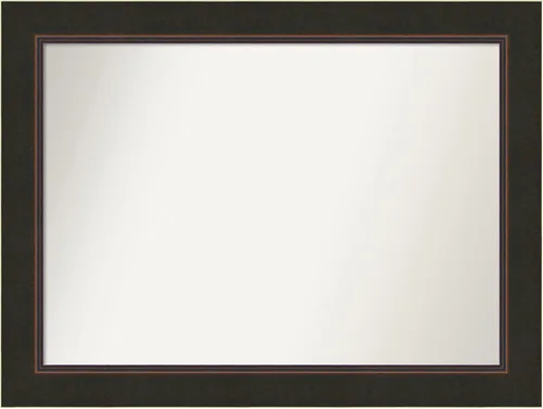 Miniatura 20 de Amanti Art Espejo de pared de madera no biselada (29 x 40 pulgadas), marco de bronce antiguo, espejo de baño bronce, XL