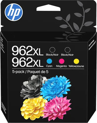 HP Cartuchos de tinta originales de alto rendimiento 962XL, negro, cian, magenta, amarillo (paquete de 5) | Works OfficeJet serie 9010, OfficeJet