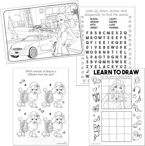 Miniatura 3 de Lazy Days Barbie Live Life with Love - Libro para colorear y actividades - 96 páginas