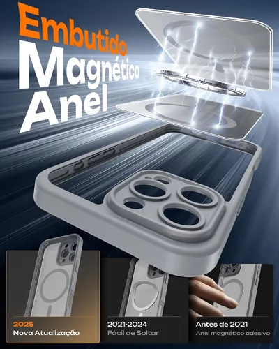 Miniatura 905 de TOCOL Funda para iPhone 11, compatible con Magsafe, protección completa de cámara, imanes integrados, protección contra caídas, funda translúcida