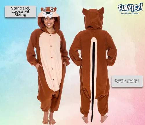 Miniatura 3 de FUNZIEZ! - Disfraz de Halloween para adultos, de animales y criaturas marinas mameluco de felpa para adultos (mujeres y hombres)