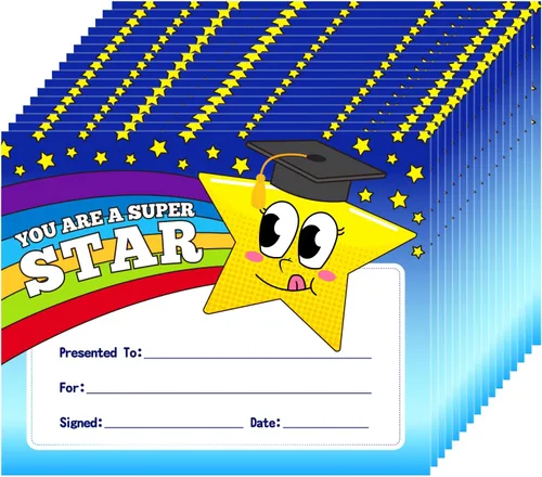 Miniatura 8 de D24TIME Certificados de cumpleaños para el aula de los niños – 36 piezas de regalos de feliz cumpleaños para estudiantes, profesores, suministros