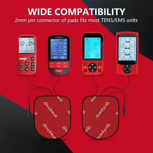 Miniatura 2 de Comfytemp Electrodos adhesivos reutilizables TENS, adecuados para la mayoría de TENS, almohadillas de repuesto, adecuados para estimuladores
