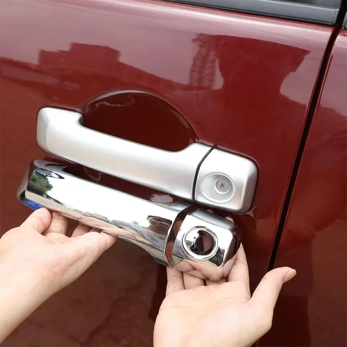 Miniatura 8 de ABS coche exterior manija cubierta decorativa ajuste para Toyota FJ Cruiser manija accesorios 4 unids/set (brillante)