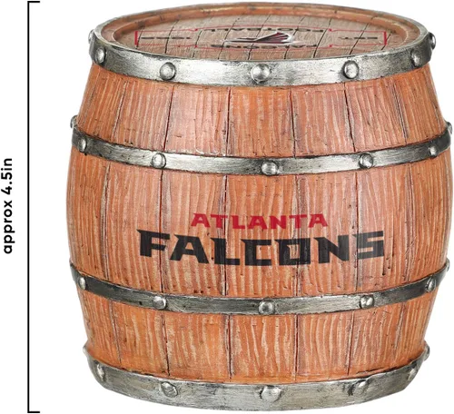 Miniatura 4 de FOCO NFL Team Logo 5-Pack Barrel Beverage Drink Coaster Set